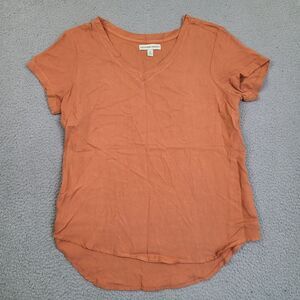 Alexander Jordan T-Shirt Womens Medium Orange Rayon‎ Short Sleeve